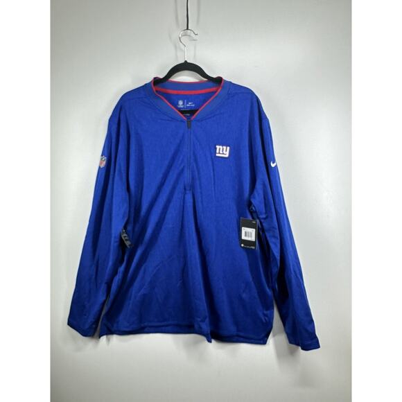 Nike NFL New York Football Giants On-Field Coaches Jacket XXL 906931 Blue 1/4zip
